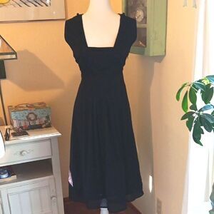 Pingpong Elegant Black Sleeveless Dress. Whimsigoth. Dark Summer. East Coast